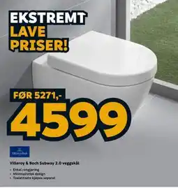 Megaflis Villeroy & Boch Subway 2.0 veggskål tilbud
