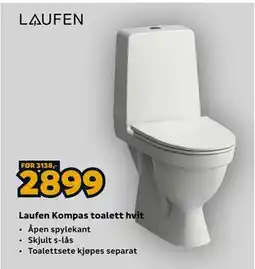 Megaflis Laufen Kompas toalett hvit tilbud
