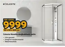 Megaflis Celeste Novello dusjkabinett satin tilbud