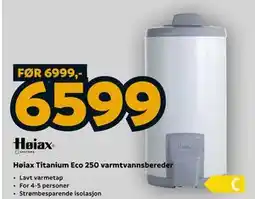 Megaflis Høiax Titanium Eco 250 varmtvannsbereder tilbud