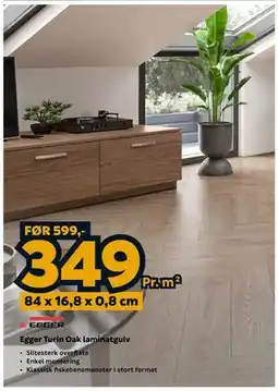 Megaflis Egger Turin Oak laminatgulv tilbud