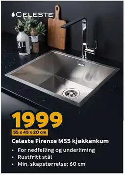 Megaflis Celeste Firenze M55 kjøkkenkum tilbud