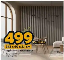 Megaflis Laug akustikk spileplate Mysen tilbud