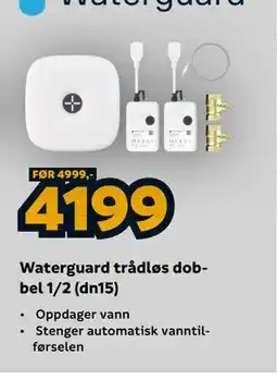 Megaflis Waterguard trådløs dobbel 1/2 (dn15) tilbud