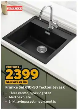 Megaflis Franke Sid 610-50 Tectonitevask tilbud