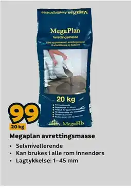 Megaflis Megaplan avrettingsmasse tilbud