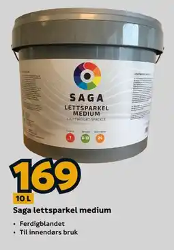 Megaflis Saga lettsparkel medium tilbud
