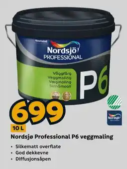 Megaflis Nordsjø Professional P6 veggmaling tilbud