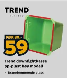 Megaflis Trend downlightkasse pp-plast høy modell tilbud