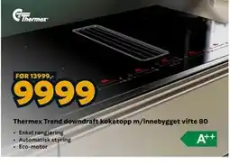 Megaflis Thermex Trend downdraft koketopp m/innebygget vifte 80 tilbud