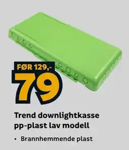 Megaflis Trend downlightkasse pp-plast lav modell tilbud