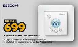 Megaflis Ebeco Eb-Therm 205 termostat tilbud