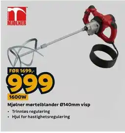 Megaflis Mjølner mørtelblander Ø140mm visp tilbud