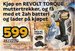 Megaflis Revolt Torque 18v muttertrekker børsteløs tilbud