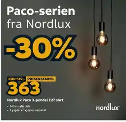Megaflis Paco-serien fra Nordlux tilbud