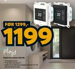 Megaflis Plejd termostat EW/EB tilbud