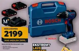 Megaflis Bosch drill GSR 18v-52 2x2,0ah l-case tilbud