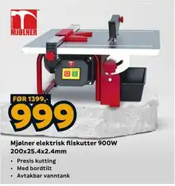 Megaflis Mjølner elektrisk fliskutter 900W 200x25.4x2.4mm tilbud