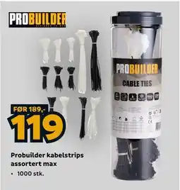 Megaflis Probuilder kabelstrips assortert max tilbud
