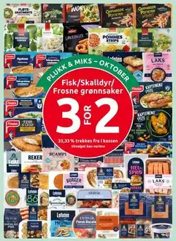 Joker Fisk/Skalldyr/ Frosne grønnsaker tilbud