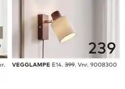 Skeidar VEGGLAMPE tilbud