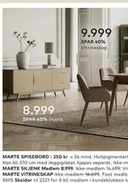 Skeidar MARTE SKJENK tilbud