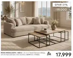 Skeidar ROSSI MODULSOFA tilbud