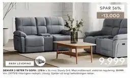 Skeidar DENVER 2-SETER TV-SOFA tilbud