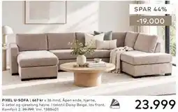 Skeidar PIXEL U-SOFA tilbud