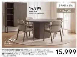 Skeidar WAVE RUNDT SPISEBORD tilbud