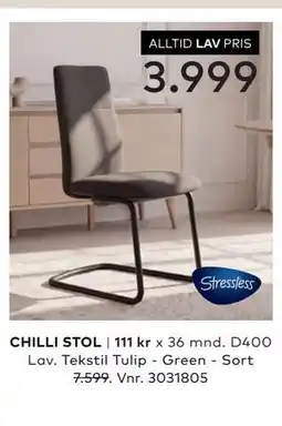 Skeidar CHILLI STOL tilbud