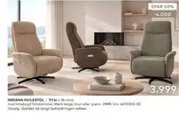 Skeidar INDIANA HVILESTOL tilbud