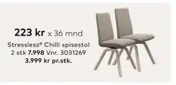Skeidar Stressless Chilli spisestol 2 stk tilbud