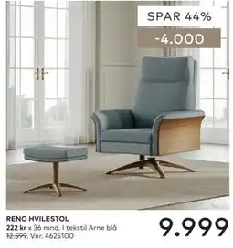 Skeidar RENO HVILESTOL tilbud
