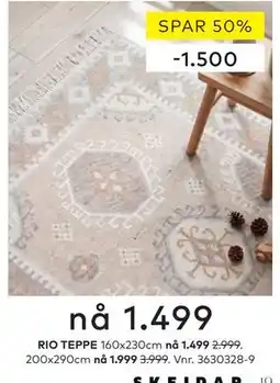 Skeidar RIO TEPPE tilbud