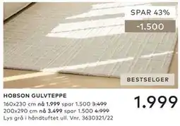 Skeidar HOBSON GULVTEPPE tilbud