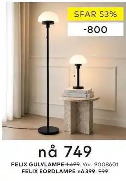 Skeidar FELIX BORDLAMPE tilbud