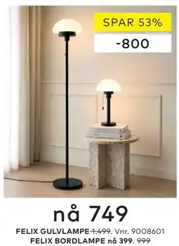 Skeidar FELIX GULVLAMPE tilbud