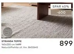 Skeidar STRANDA TEPPE tilbud