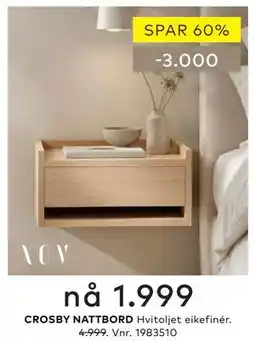 Skeidar CROSBY NATTBORD tilbud