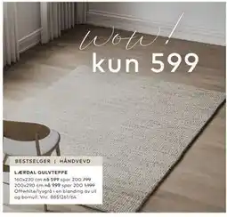 Skeidar LÆRDAL GULVTEPPE tilbud