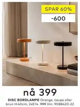 Skeidar DISC BORDLAMPE tilbud