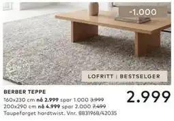 Skeidar BERBER TEPPE tilbud
