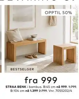 Skeidar STRAA BENK tilbud