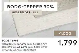 Skeidar BODØ TEPPE tilbud