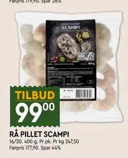 Coop Mega RÅ PILLET SCAMPI tilbud