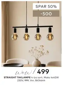 Skeidar STRAIGHT TAKLAMPE tilbud