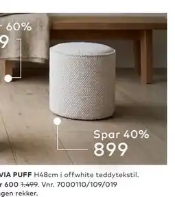 Skeidar OLIVER PUFF tilbud