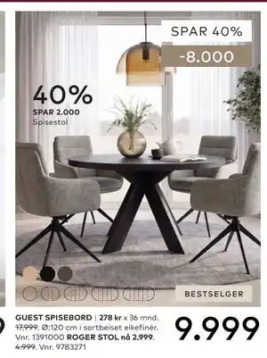 GUEST SPISEBORD