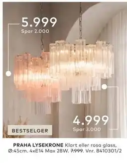 Skeidar PRAHA LYSEKRONE tilbud